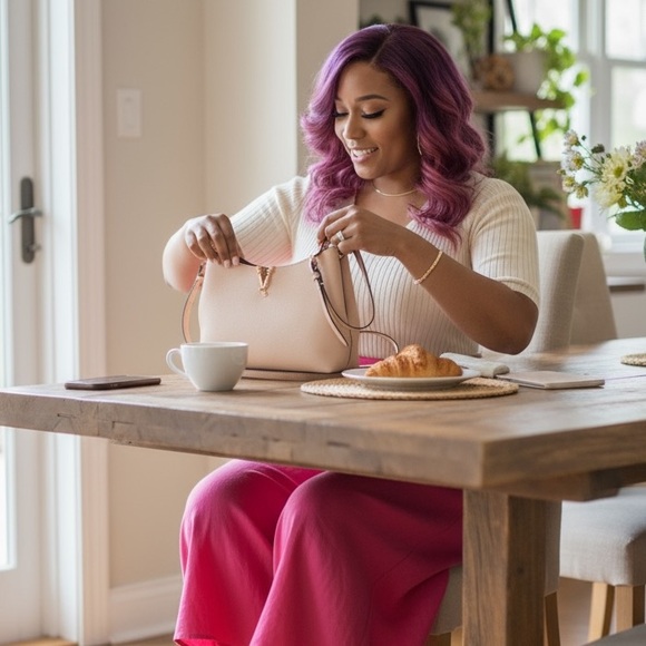 VERSACE Virtus Hobo Handbag/Crossbody w/Branded Dust Bag, NWOT - Picture 10 of 17